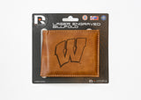 NCAA Wisconsin Badgers Laser Engraved Bill-Fold Fan Gear NCAA Wisconsin Badgers
