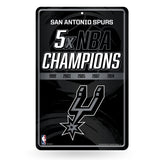 NBA San Antonio Spurs Large Metal Sign Fan Gear NBA San Antonio Spurs
