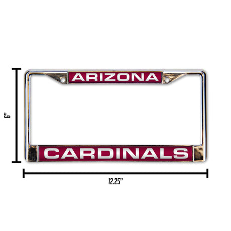 NFL Arizona Cardinals Laser Cut Chrome License Plate Frame Fan Gear NFL Arizona Cardinals