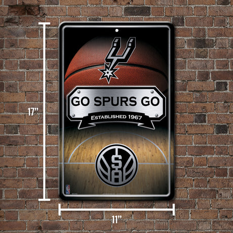 NBA San Antonio Spurs Large Metal Sign Fan Gear NBA San Antonio Spurs