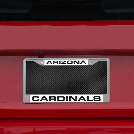 NFL Arizona Cardinals Laser Cut Chrome License Plate Frame Fan Gear NFL Arizona Cardinals