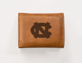 NCAA North Carolina Tar Heels Laser Engraved Tri-Fold Wallet Fan Gear NCAA North Carolina Tar Heels