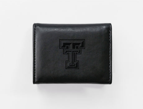 NCAA Texas Tech Red Raiders Laser Engraved Tri-Fold Wallet Fan Gear NCAA Texas Tech Red Raiders