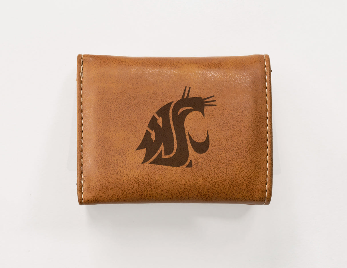 NCAA Washington State Cougars - WSU Laser Engraved Tri-Fold Wallet Fan Gear NCAA Washington State Cougars