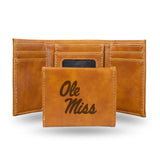 NCAA Mississippi Rebels - Ole Miss Laser Engraved Tri-Fold Wallet Fan Gear NCAA Mississippi Rebels