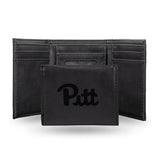 NCAA Pitt Panthers Laser Engraved Tri-Fold Wallet Fan Gear NCAA Pitt Panthers