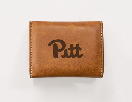 NCAA Pitt Panthers Laser Engraved Tri-Fold Wallet Fan Gear NCAA Pitt Panthers