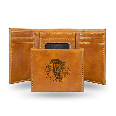 NHL Chicago Blackhawks Laser Engraved Trifold Fan Gear NHL Chicago Blackhawks