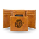 NCAA Ohio State Buckeyes Laser Engraved Tri-Fold Wallet Fan Gear NCAA Ohio State Buckeyes