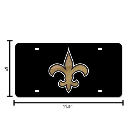 NFL New Orleans Saints Laser Cut License Plate Tag Fan Gear NFL New Orleans Saints
