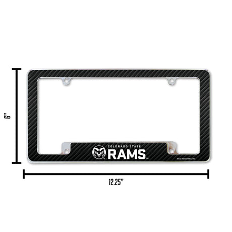 NCAA Colorado State Rams All Over Chrome Frame Fan Gear NCAA Colorado State Rams