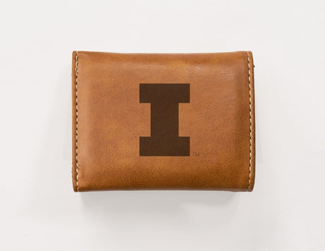 NCAA Illinois Fighting Illini Laser Engraved Tri-Fold Wallet Fan Gear NCAA Illinois Fighting Illini
