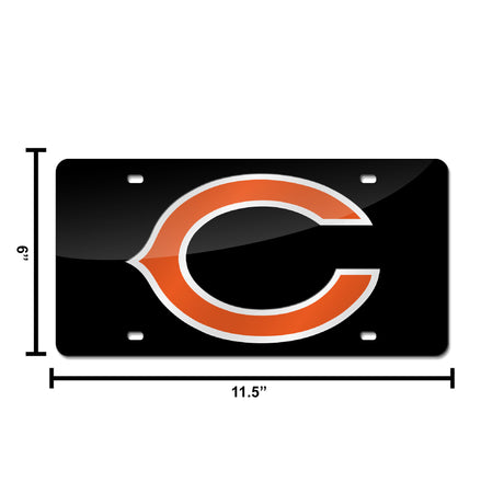 NFL Chicago Bears Laser Cut License Plate Tag Fan Gear NFL Chicago Bears