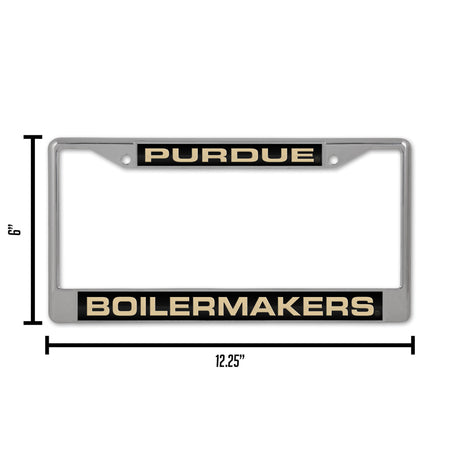 NCAA Purdue Boilermakers Laser Cut Chrome License Plate Frame Fan Gear NCAA Purdue Boilermakers