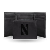 NCAA Northwestern Wildcats Laser Engraved Tri-Fold Wallet Fan Gear NCAA Northwestern Wildcats