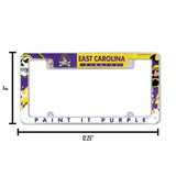 NCAA East Carolina Pirates All Over Chrome Frame Fan Gear NCAA East Carolina Pirates