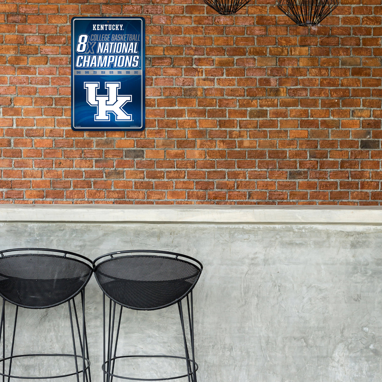 NCAA Kentucky Wildcats Large Metal Sign