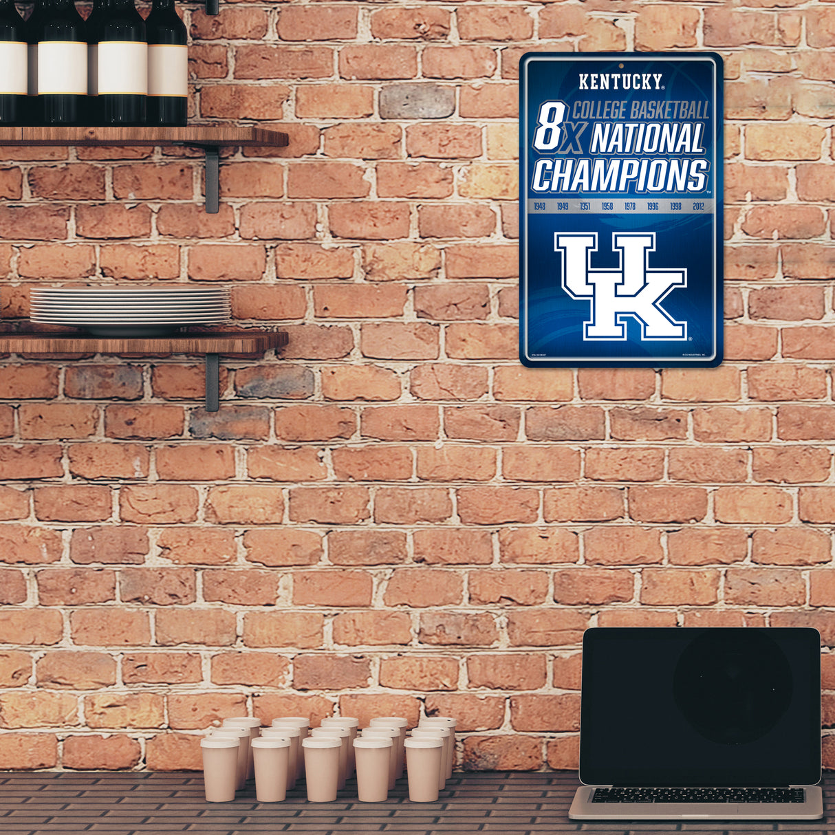 NCAA Kentucky Wildcats Large Metal Sign