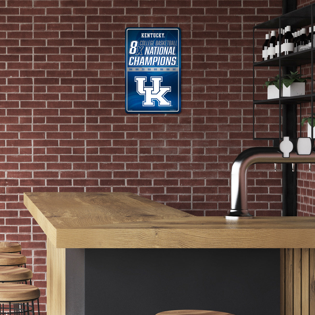 NCAA Kentucky Wildcats Large Metal Sign