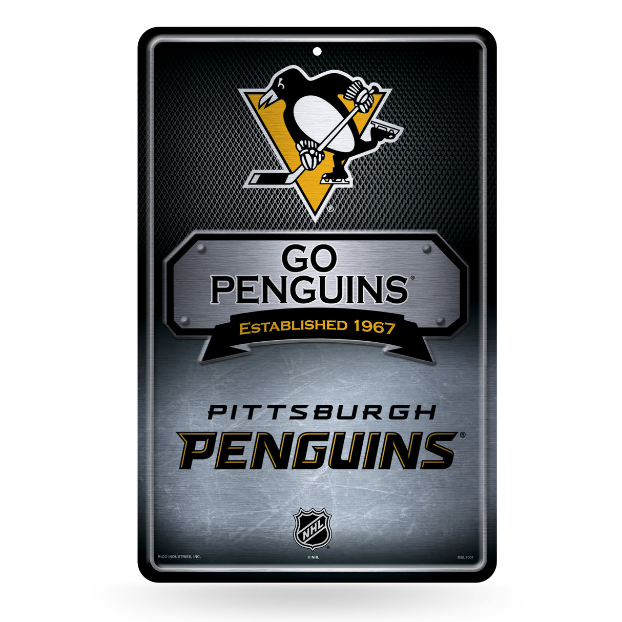 NHL Pittsburgh Penguins Large Metal Sign