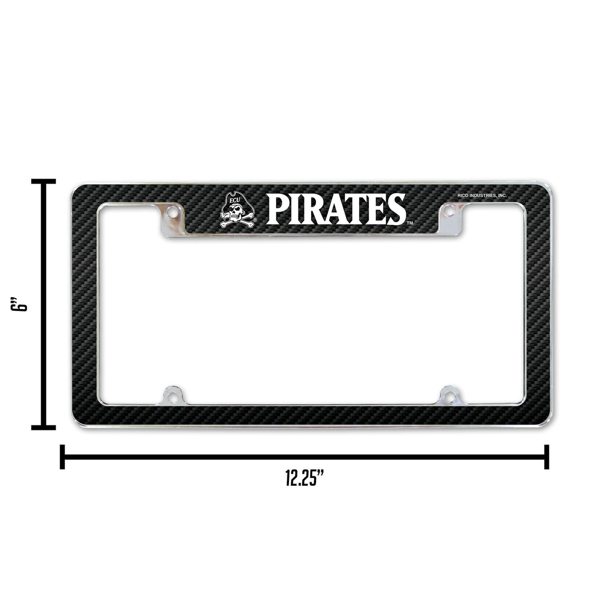 NCAA East Carolina Pirates All Over Chrome Frame Fan Gear NCAA East Carolina Pirates