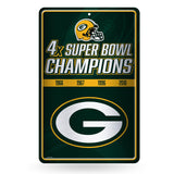 NFL Green Bay Packers Large Metal Sign Fan Gear NFL Green Bay Packers