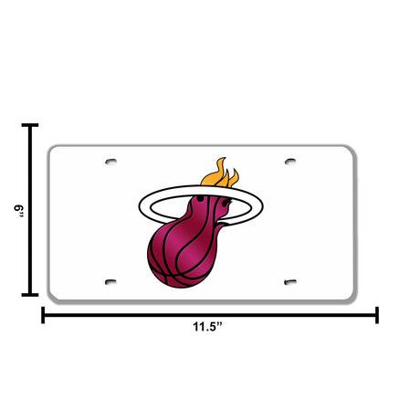 NBA Miami Heat Laser Cut License Plate Tag Fan Gear NBA Miami Heat