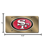 NFL San Francisco 49ers Laser Cut License Plate Tag Fan Gear NFL San Francisco 49ers