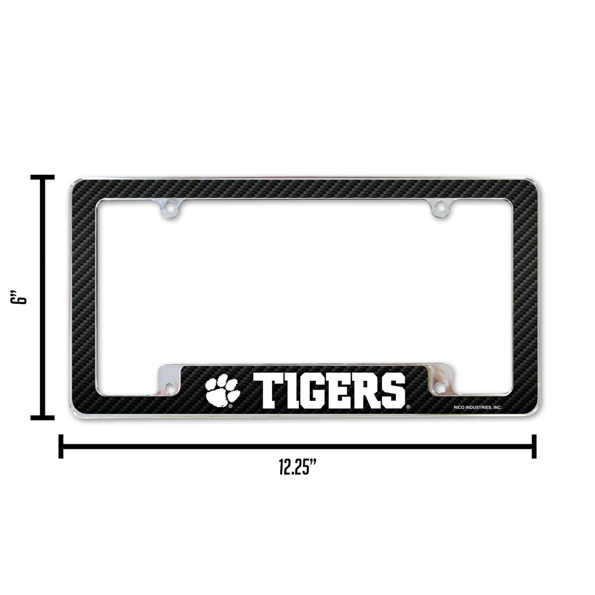 NCAA Clemson Tigers All Over Chrome Frame Fan Gear NCAA Clemson Tigers