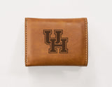NCAA Houston Cougars Laser Engraved Tri-Fold Wallet Fan Gear NCAA Houston Cougars