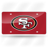 NFL San Francisco 49ers Laser Cut License Plate Tag Fan Gear NFL San Francisco 49ers