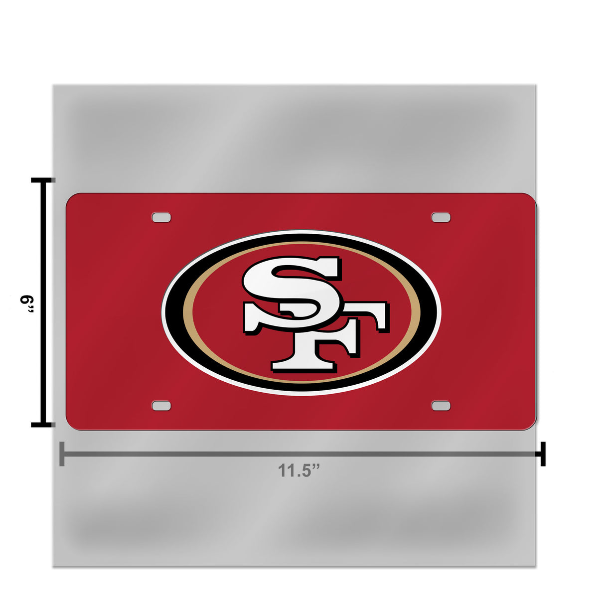 NFL San Francisco 49ers Laser Cut License Plate Tag Fan Gear NFL San Francisco 49ers