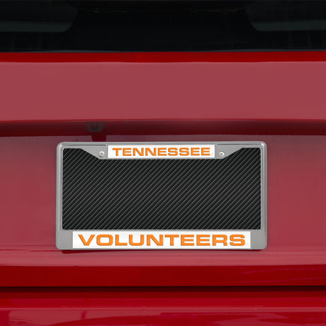 NCAA Tennessee Volunteers Laser Cut Chrome License Plate Frame Fan Gear NCAA Tennessee Volunteers