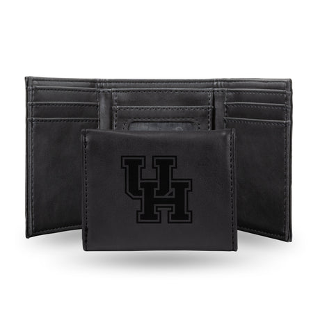 NCAA Houston Cougars Laser Engraved Tri-Fold Wallet Fan Gear NCAA Houston Cougars