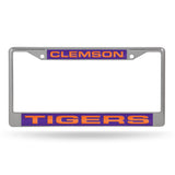 NCAA Clemson Tigers Laser Cut Chrome License Plate Frame Fan Gear NCAA Clemson Tigers