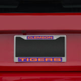 NCAA Clemson Tigers Laser Cut Chrome License Plate Frame Fan Gear NCAA Clemson Tigers