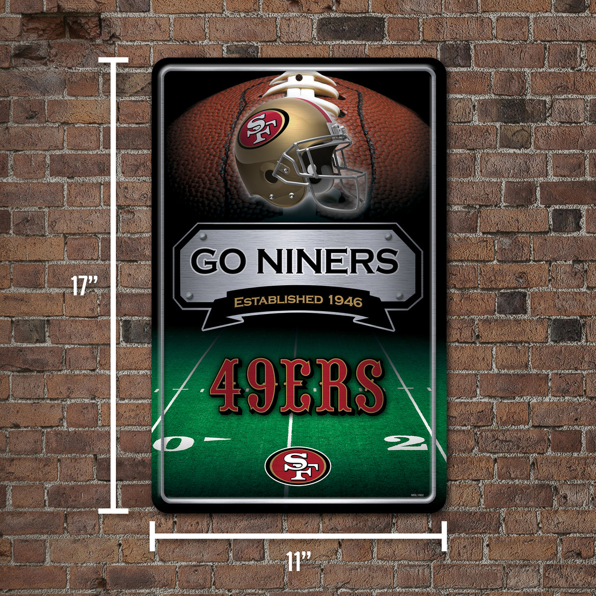 NFL San Francisco 49ers Large Metal Sign Fan Gear NFL San Francisco 49ers