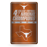 NCAA Texas Longhorns Large Metal Sign Fan Gear NCAA Texas Longhorns