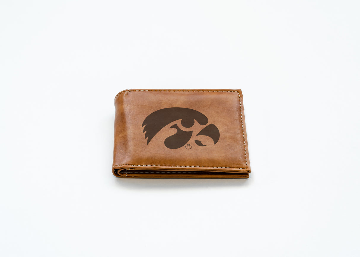 NCAA Iowa Hawkeyes Laser Engraved Bill-Fold Fan Gear NCAA Iowa Hawkeyes