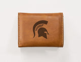 NCAA Michigan State Spartans Laser Engraved Tri-Fold Wallet Fan Gear NCAA Michigan State Spartans
