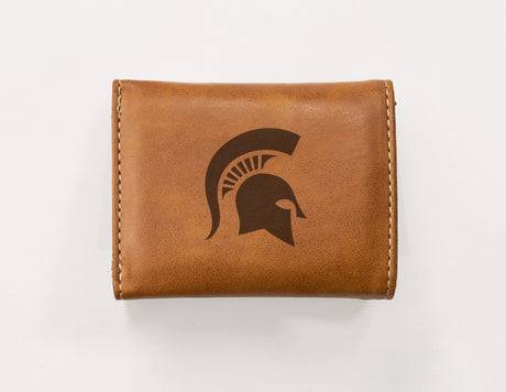 NCAA Michigan State Spartans Laser Engraved Tri-Fold Wallet Fan Gear NCAA Michigan State Spartans