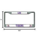 NCAA LSU Tigers Chrome License Plate Frame Fan Gear NCAA LSU Tigers