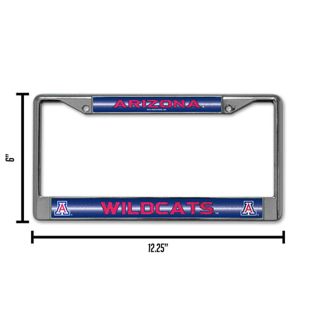 NCAA Arizona Wildcats Chrome Glitter License Plate Frame Fan Gear NCAA Arizona Wildcats
