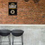 NHL Boston Bruins Large Metal Sign Fan Gear NHL Boston Bruins