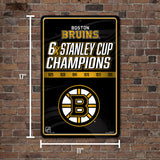 NHL Boston Bruins Large Metal Sign Fan Gear NHL Boston Bruins