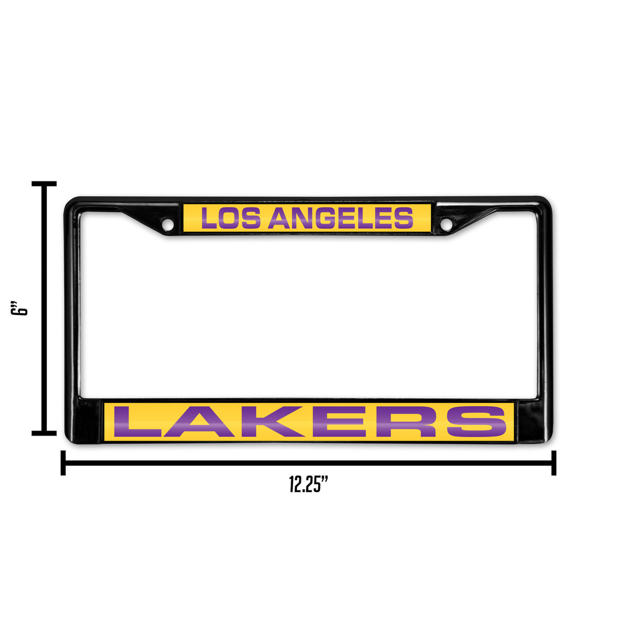 NBA Los Angeles Lakers Laser Cut Black Chrome License Plate Frame Fan Gear NBA Los Angeles Lakers