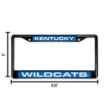 NCAA Kentucky Wildcats Laser Cut Black Chrome License Plate Frame Fan Gear NCAA Kentucky Wildcats