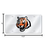 NFL Cincinnati Bengals Laser Cut Silver License Plate Tag Fan Gear NFL Cincinnati Bengals