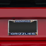 NBA Memphis Grizzlies Laser Cut Chrome License Plate Frame Fan Gear NBA Memphis Grizzlies
