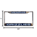 NBA Memphis Grizzlies Laser Cut Chrome License Plate Frame Fan Gear NBA Memphis Grizzlies